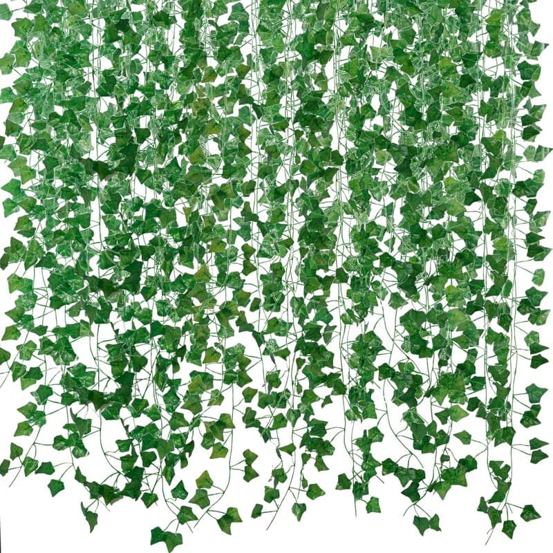 Freyalife Fake Vines for Room Decor(12 Pack 84 Feet) Aesthetic Artificial Plant Ivy Leaves Hanging Greenery Garlands for Home Bedroom Wall Wedding Christmas Party Office Patio Outdoor Garden DĂŠcor